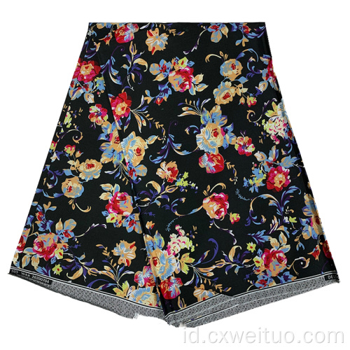 Ankara African Polyester Cetak kain 6 yard